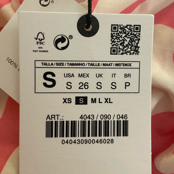 Zara Tie Neck Cropped Top, Size Small - Picture 13 of 14